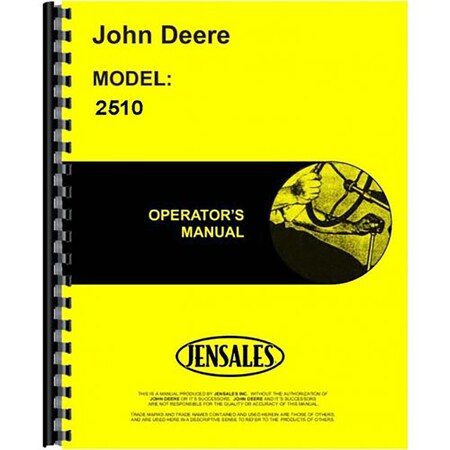 Operator Manual Fits John Deere Tractor 2510